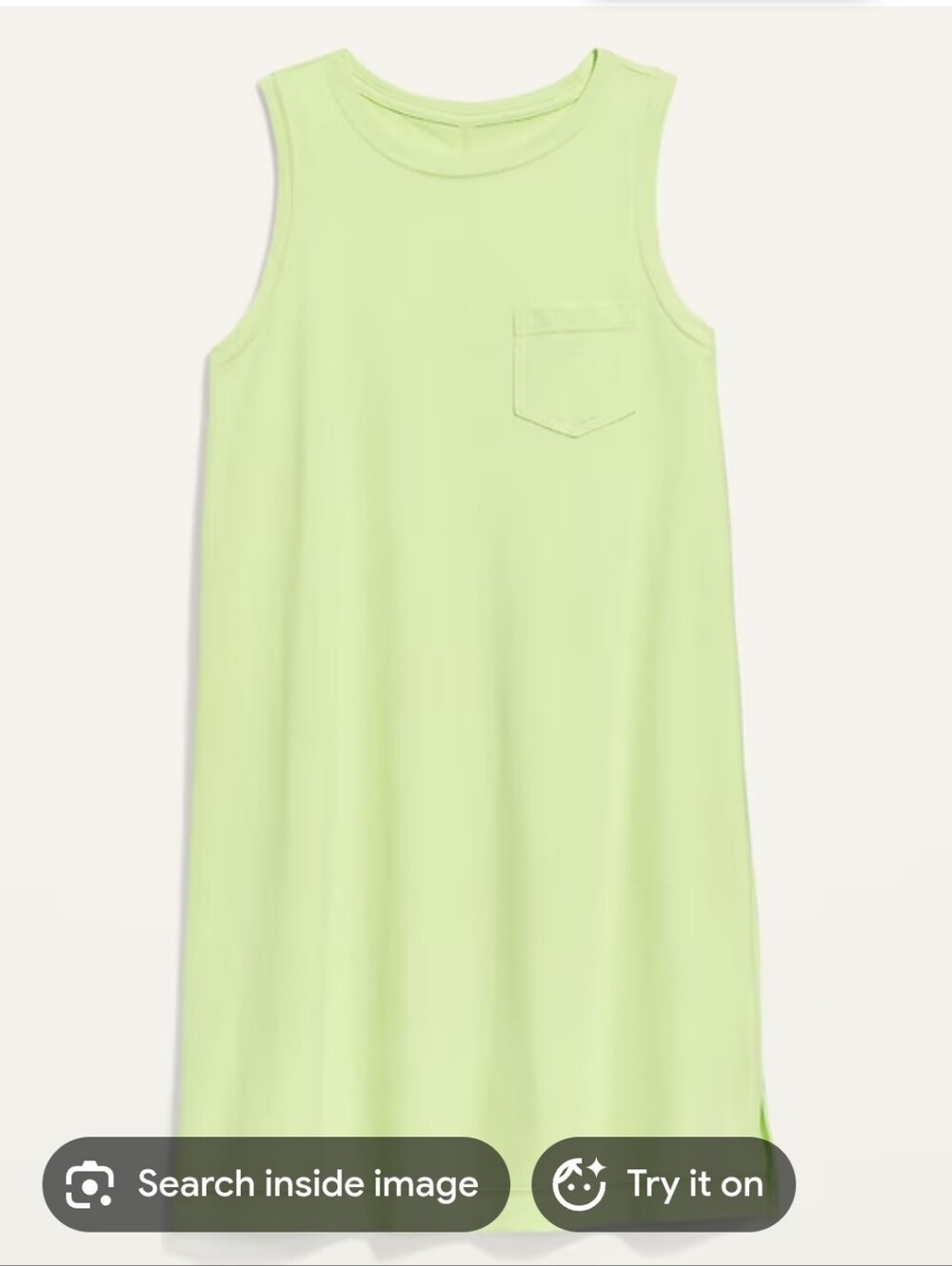 Old Navy Vintage Sleeveless Mini T-shirt Shift Dress, 100% Cotton, Size L